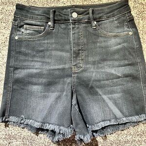Judy Blue Black Jean Shorts High-Waisted Distressed
